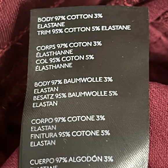 Anthropologie Leigh Corduroy Jogger Pants in Burgundy - Size Medium - Picture 7 of 9